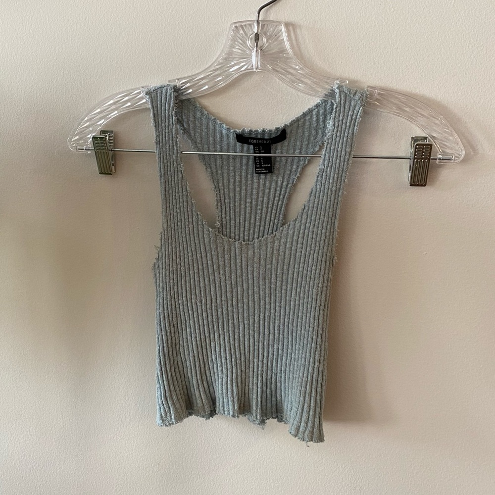 Light blue crop top